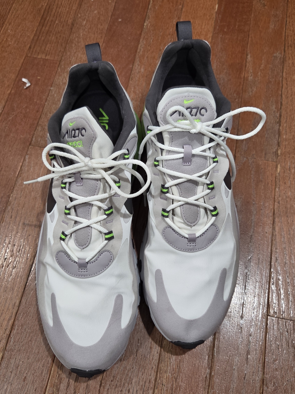 Nike Air Max 270 React Electric Green Summit White CI3866-100 Mens Size 15